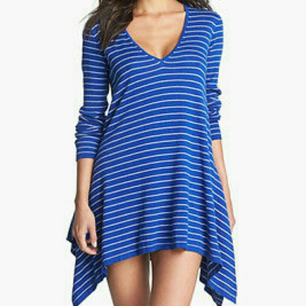 NWT Tommy Bahama Pin Stripe hi low beach sweater XS